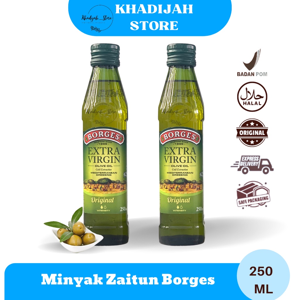 Minyak Zaitun BORGES EXTRA VIRGIN OLIVE OIL [MINYAK OLIVE] Halal 250 ML