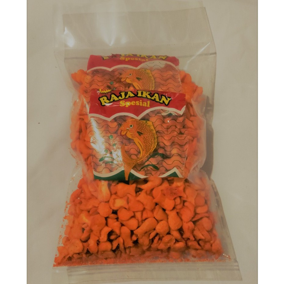 Jual Snack Kiloan Jajanan Jadul Raja Ikan Repack Kemasan 200 Gram