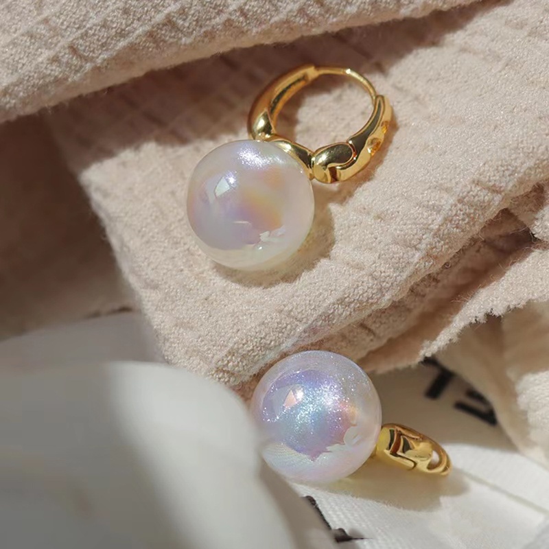 1 Pasang Anting Stud Mutiara Gaya Vintage Minimalis Untuk Wanita