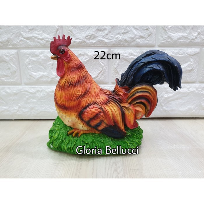 patung pajangan ayam jago kate miniatur chicken serama ~ ptg606