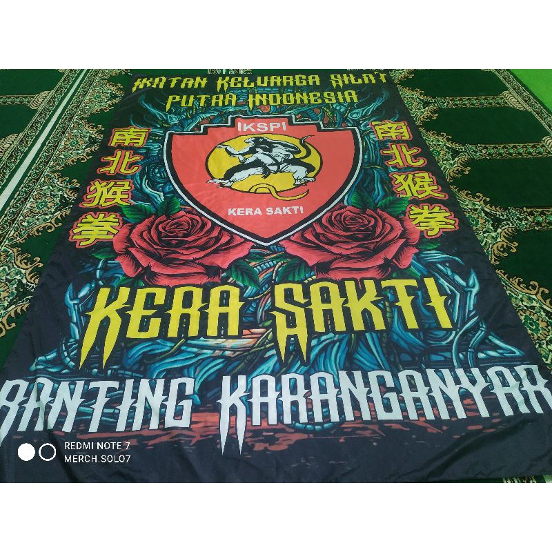 Bendera Custom Umbul Umbul Iks Kera Sakti Palestina Indonesia Biru Putih Logo Sendiri