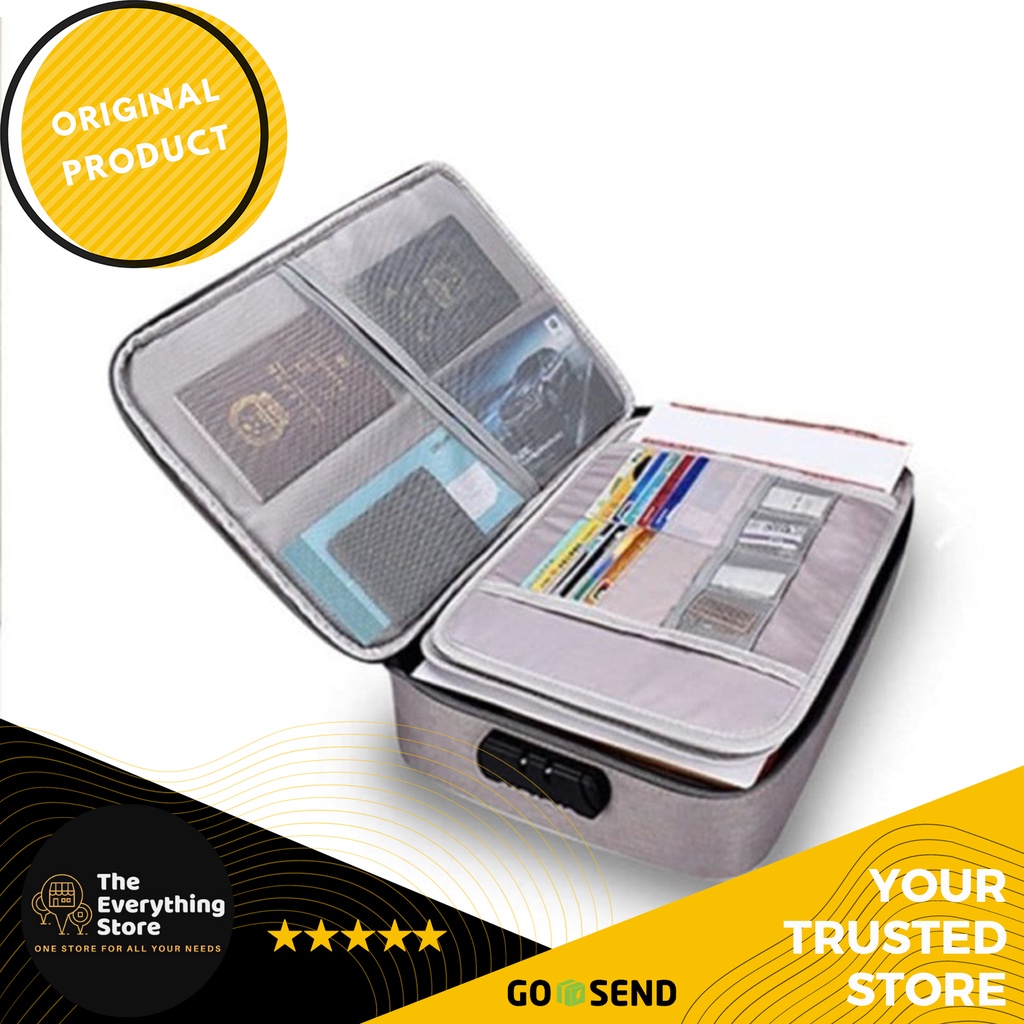 LEXZA TRAVEL POUCH WATERPROOF Tas Travel Organizer Double Layer Password Lock