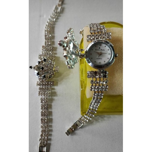 Jam Gelang Mutiara Silver