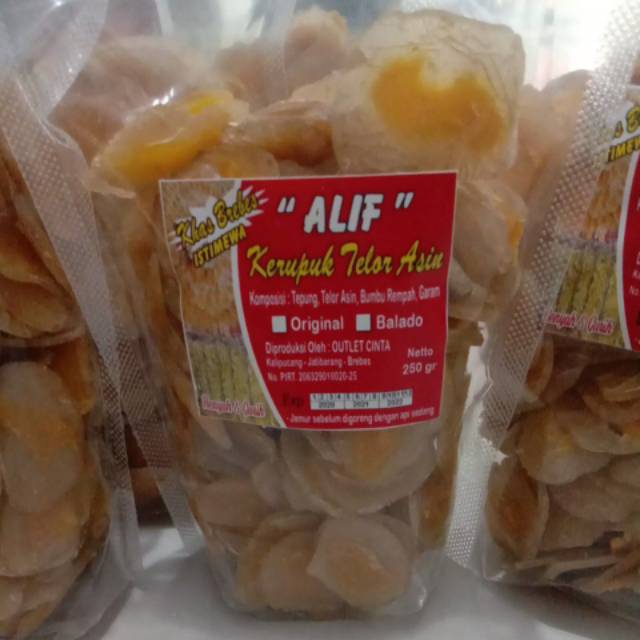 Krupuk Telur Asin mentah