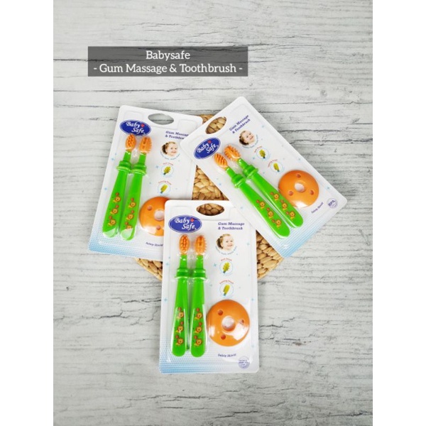 Sikat gigi bayi teether sikat pijat bayi Gum Massage and Toothbrush Babysafe TB003