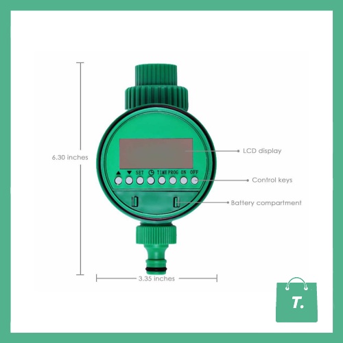 PENYIRAM TANAMAN OTOMATIS AQUALIN TIMER LCD IRIGASI AIR TAMAN - TGIG603K2