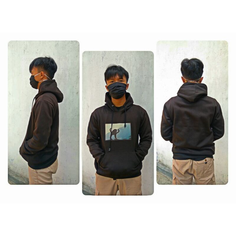 Jaket Hoodie "Angry as Fvck" Hitam