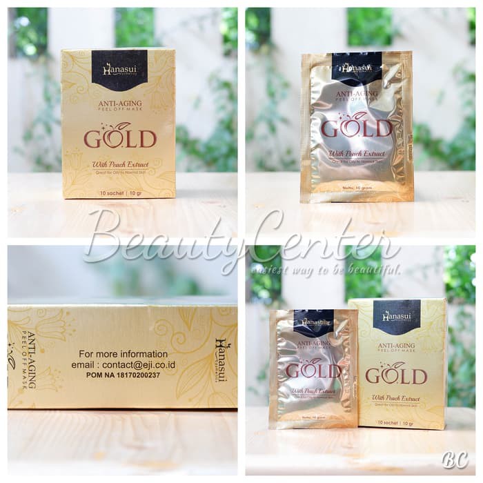 [BPOM] Hanasui Peel Off Mask (per box)/ Masker Emas Hanasui / Anti Aging