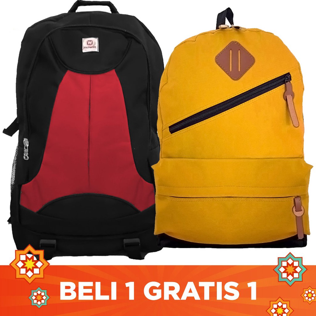 [ BUY 1 GET 1 FREE ] BUY 1 P-OUTDOOR DUOTONES RANSEL LAPTOP + FREE 1 ROOKIE RANSEL WARNA ACAK