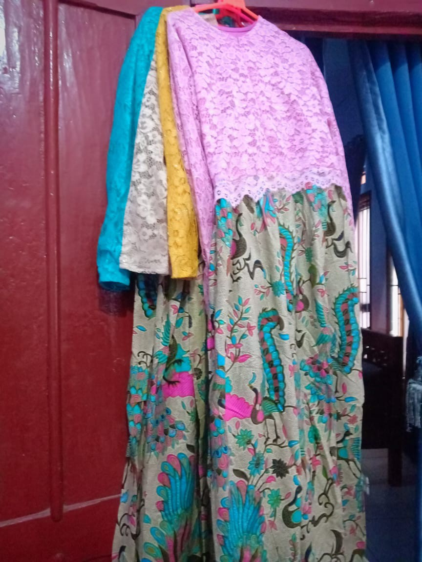 Set Batik Couple Kebaya Brokat Cendrawasih/kamaratih