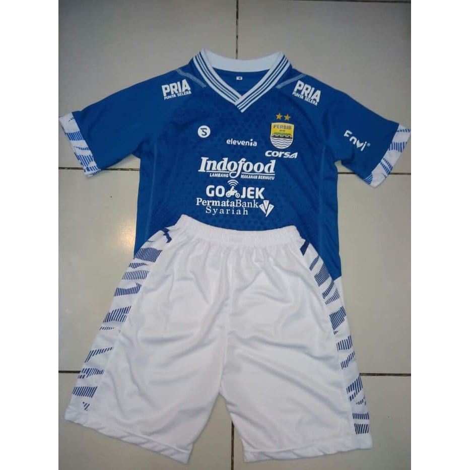 Termurah Jersey Baju Kaos Kids Anak Kecil Persib Home 18/19 Grade Ori Futsal |