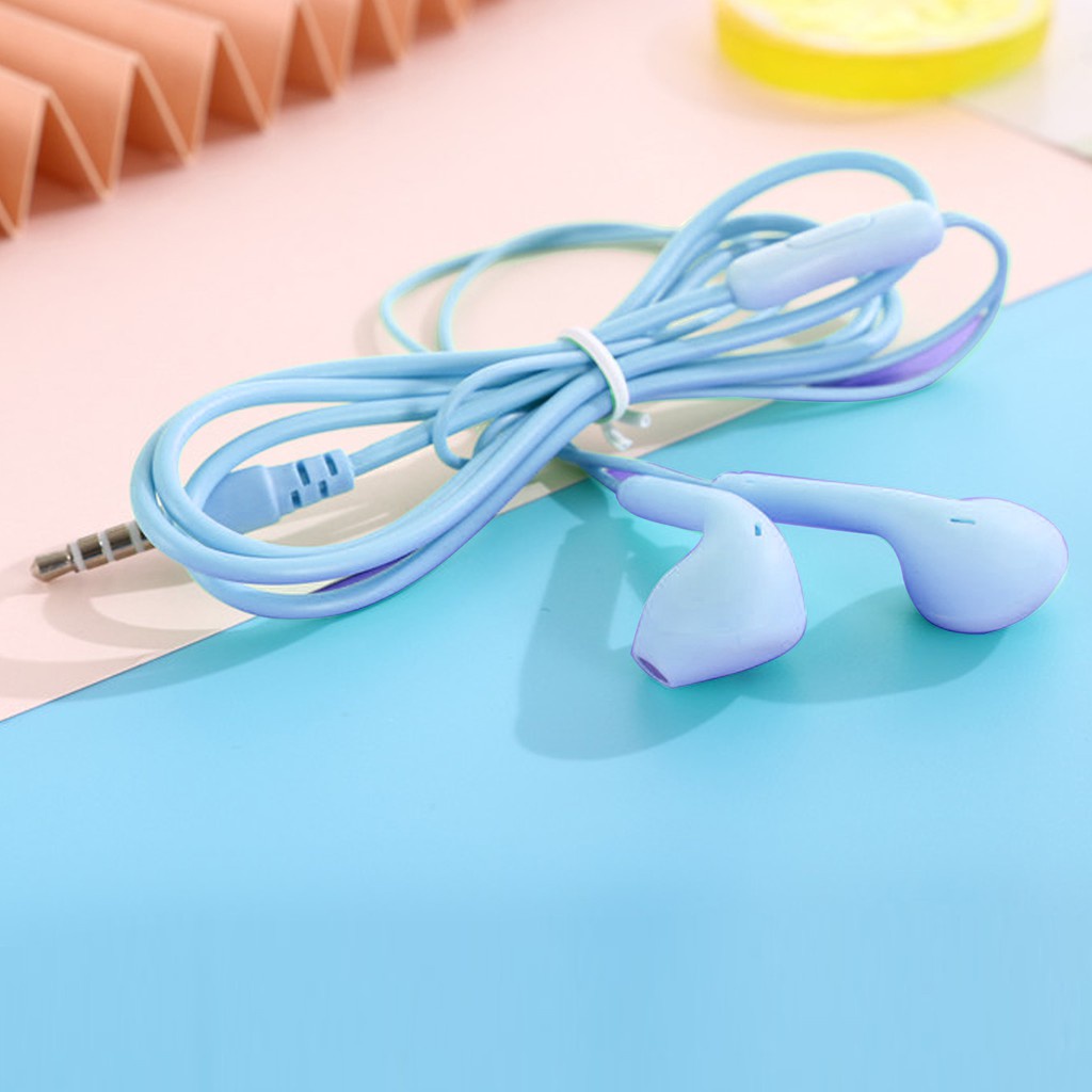 Headset Earphone Handsfree Macaron U19 Stereo Extra Bass Android Ios Original Headphone Warna Warni