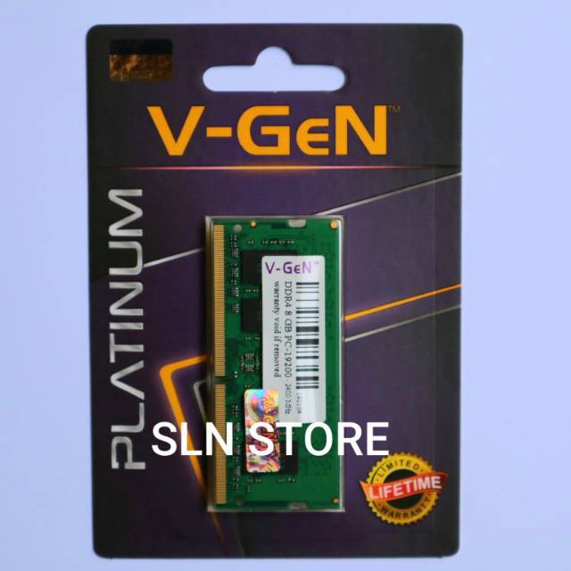 SODIMM DDR4 8GB PC-19200 / 2400MHz V-GeN Platinum RAM Laptop Vgen