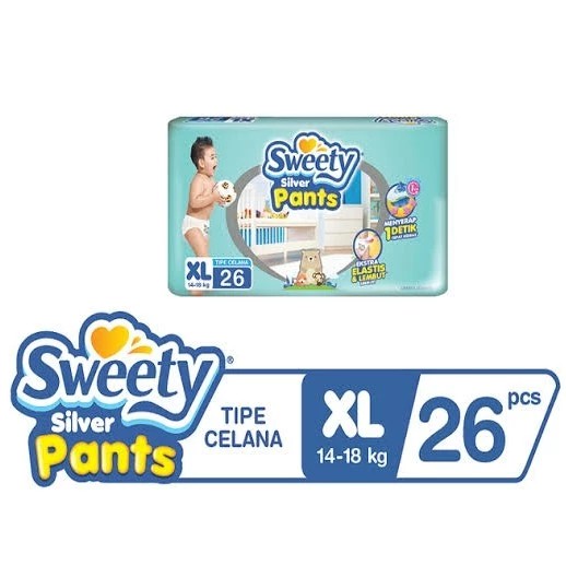 ❤ jselectiv ❤ SWEETY SILVER Pants XL26 | Popok Bayi Celana SWEETY