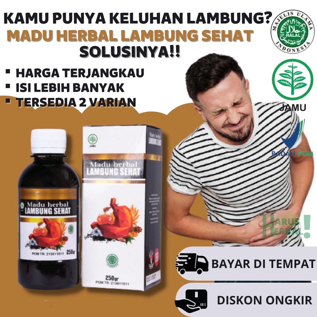 Madu Herbal Lambung Sehat -  Madu Obat Khusus Lambung, Obat Maag Kronis, Obat Gerd Asam Lambung Naik, Obat Perut Kembung Begah, Mual, Obat Radang Lambung, Tukak Lambung, Obat Asam Lambung Kronis, Sakit Lambung, Obat Nyeri Ulu Hati, Infeksi Lambung