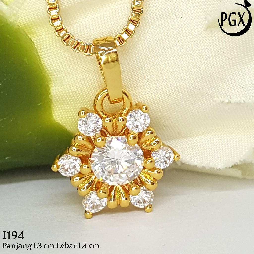 PGX Liontin Kalung Xuping Wanita Perhiasan Lapis Emas Aksesoris Fashion - I194