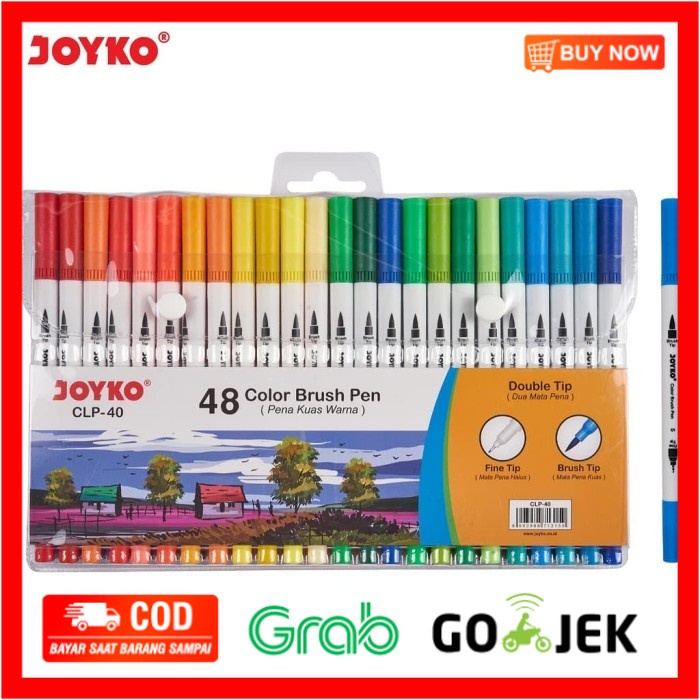 

(BISA COD) Brush Pen Joyko 48 Warna CLP-40