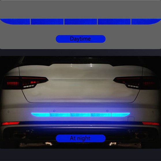 

KKS LARATH Nano Car Reflective Sticker Warning Strip Tape Traceless Protective Trunk Exterior - 118