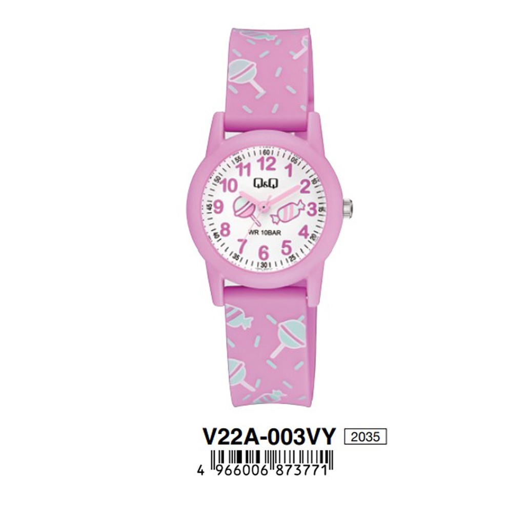 SALE Jam Tangan Anak Lucu Colorful Motif Rubber Analog Original Q&amp;Q QNQ QQ V22A Series