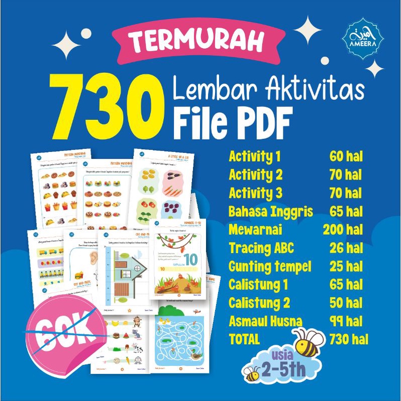 Jual 730 Lembar Aktivitas Anak Paud/balita (bentuk PDF). Terlengkap ...