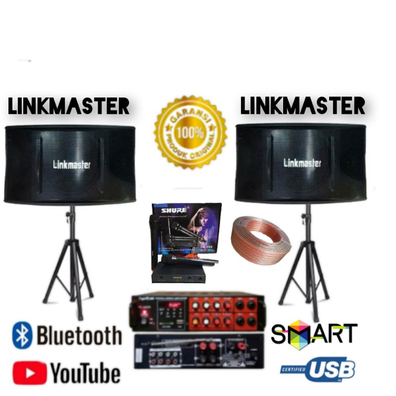 PAKET SOUND SYSTEM SPEAKER LINKMASTER KARAOKE