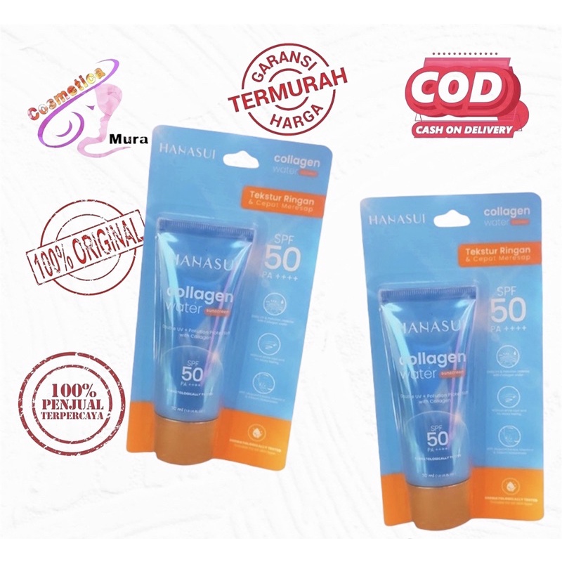 hanasui collagen sunscreen spf 30 pa +++ || new hanasui water collagen sunscreen spf 50 pa ++++ | sunscreen hanasui spf 50 pa +++