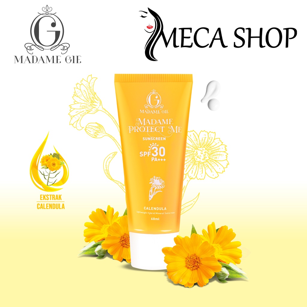 Madame Gie Protect Me Sunscreen SPF 30 PA +++ With Calendula | Tinted Sunscreen SPF 50 PA ++++- Skincare Sunblock