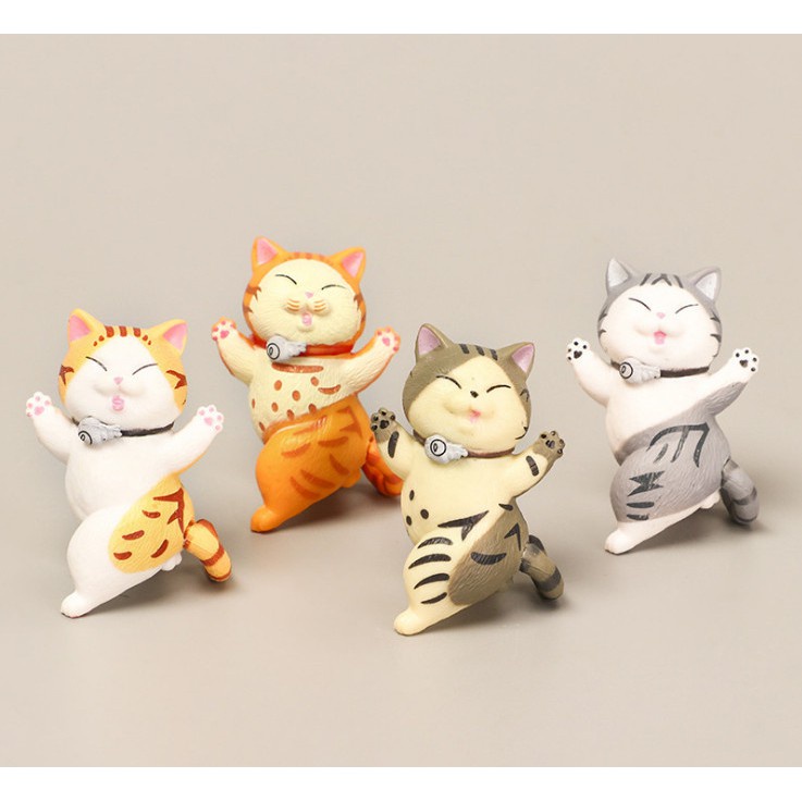 (Cod Tangding) Mainan Boneka Tangan Kucing Kartun 9 Warna Ukuran 5cm