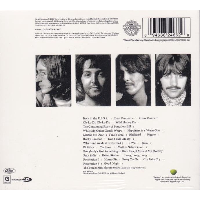 CD The Beatles - The White Album CD Import webk07 Kualitas Baik