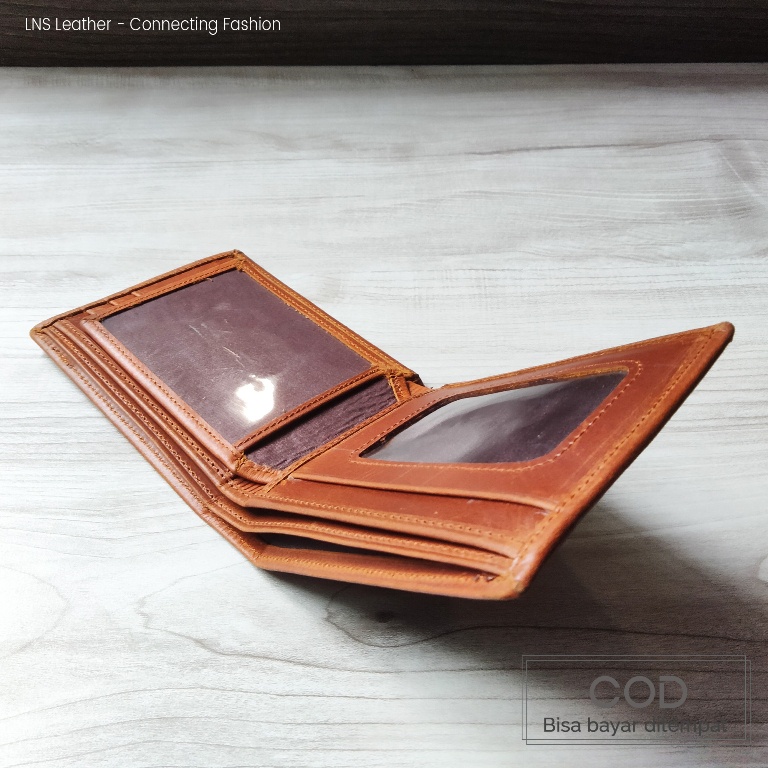 Dompet Kulit Pria Slot Photo Card Dompet Lipat