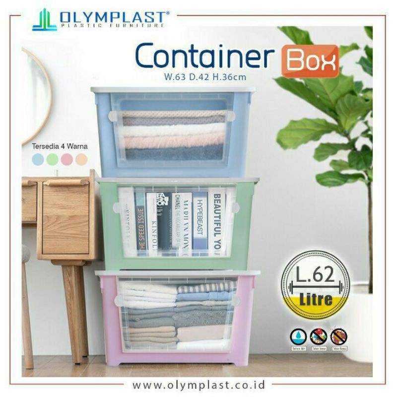 Box Container Plastik Premium OBC 62 Liter Kotak Penyimpanan Serbaguna