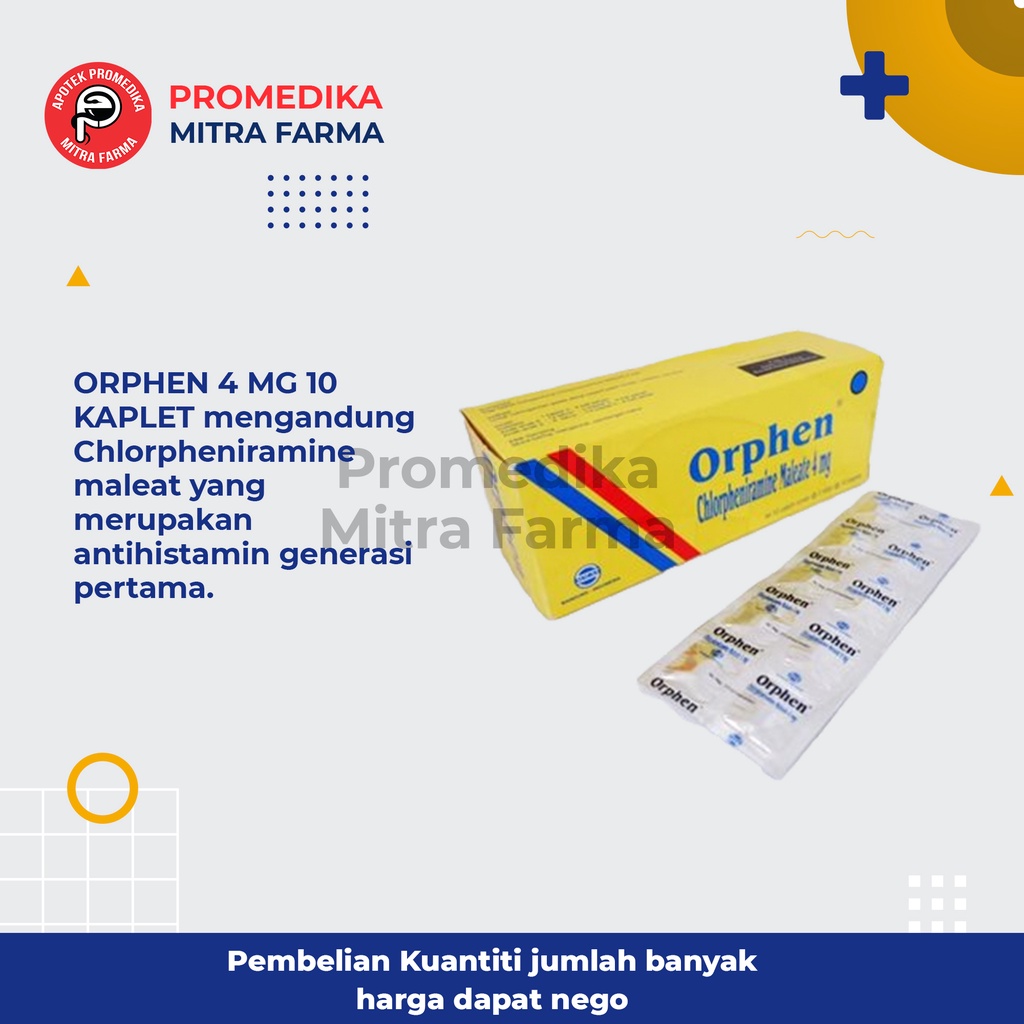 Orphen 4 mg Tablet Strip / Obat Gatal dan Alergi