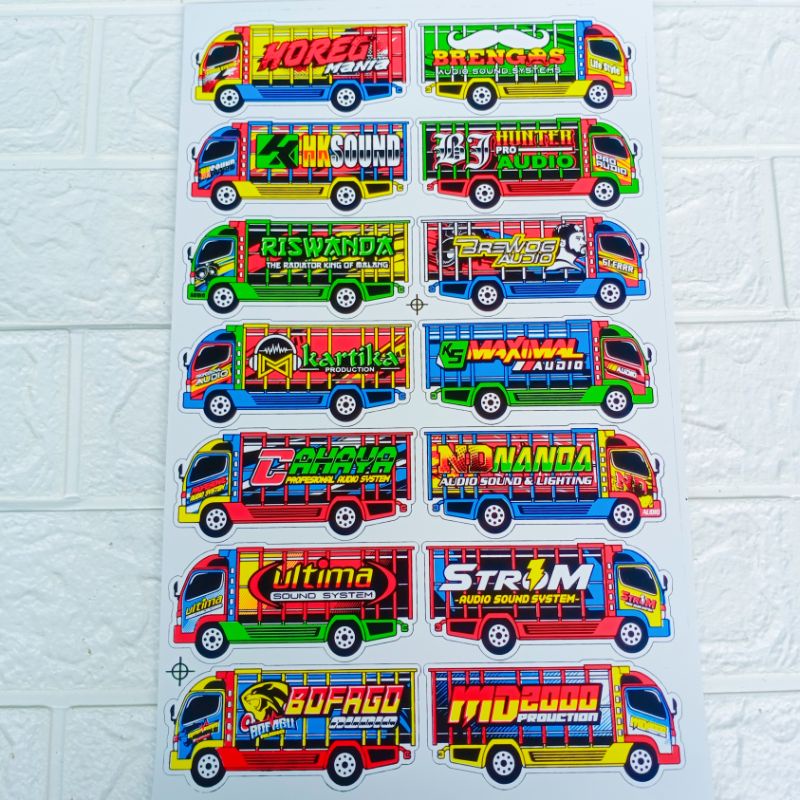 

STIKER TRUCK OLENG PER LEMBAR ISI 12-14PCS