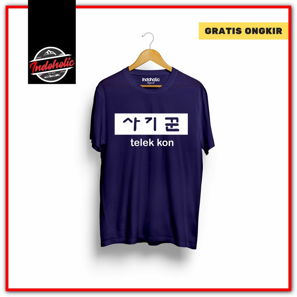 Indoholic Atasan Baju Pakaian Pria Cowok wanita Kaos Distro Murah terbaru Combed 100% Original Telek Kon