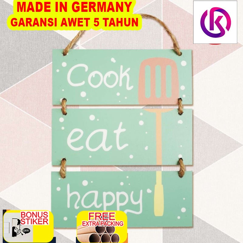 

Grosir Hiasan Pajangan Dinding - COOK EAT HAPPY - Wall Sign Decor