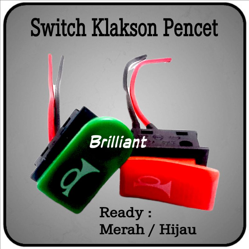 Switch Saklar Tekan Push Pencet - Bulat / Kotak - Switch Lampu Dim / Klakson