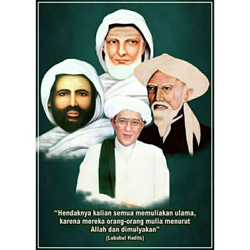 GAMBAR TAJAM, BISA COD, poster jumbo 50*70cm Syech Abdul Qodir Al Jailani Syech Arsyad Al-Banjari Ab