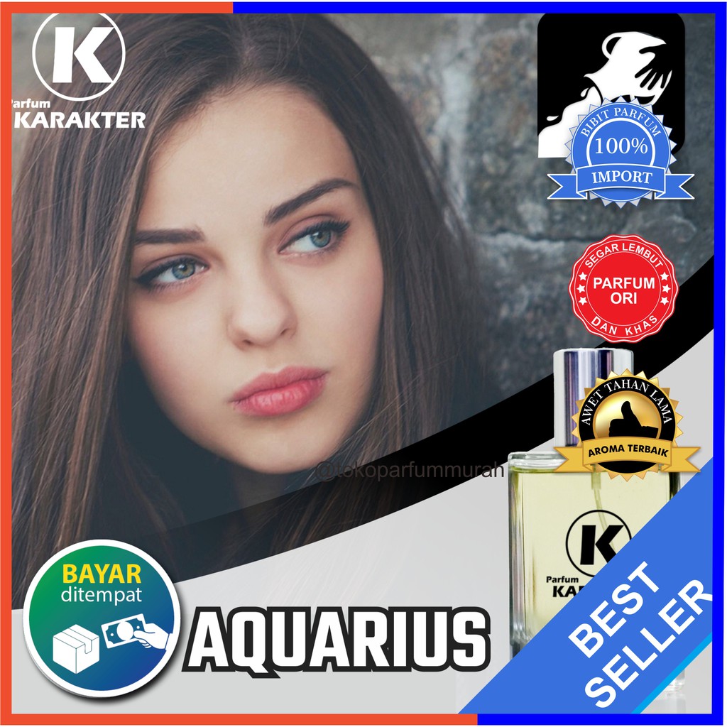 Bisa Cod | Parfum Zodiak Cewek Aquarius  Wangi &amp; Tahan Lama Bibit Parfum Import  Kemasan 50ml