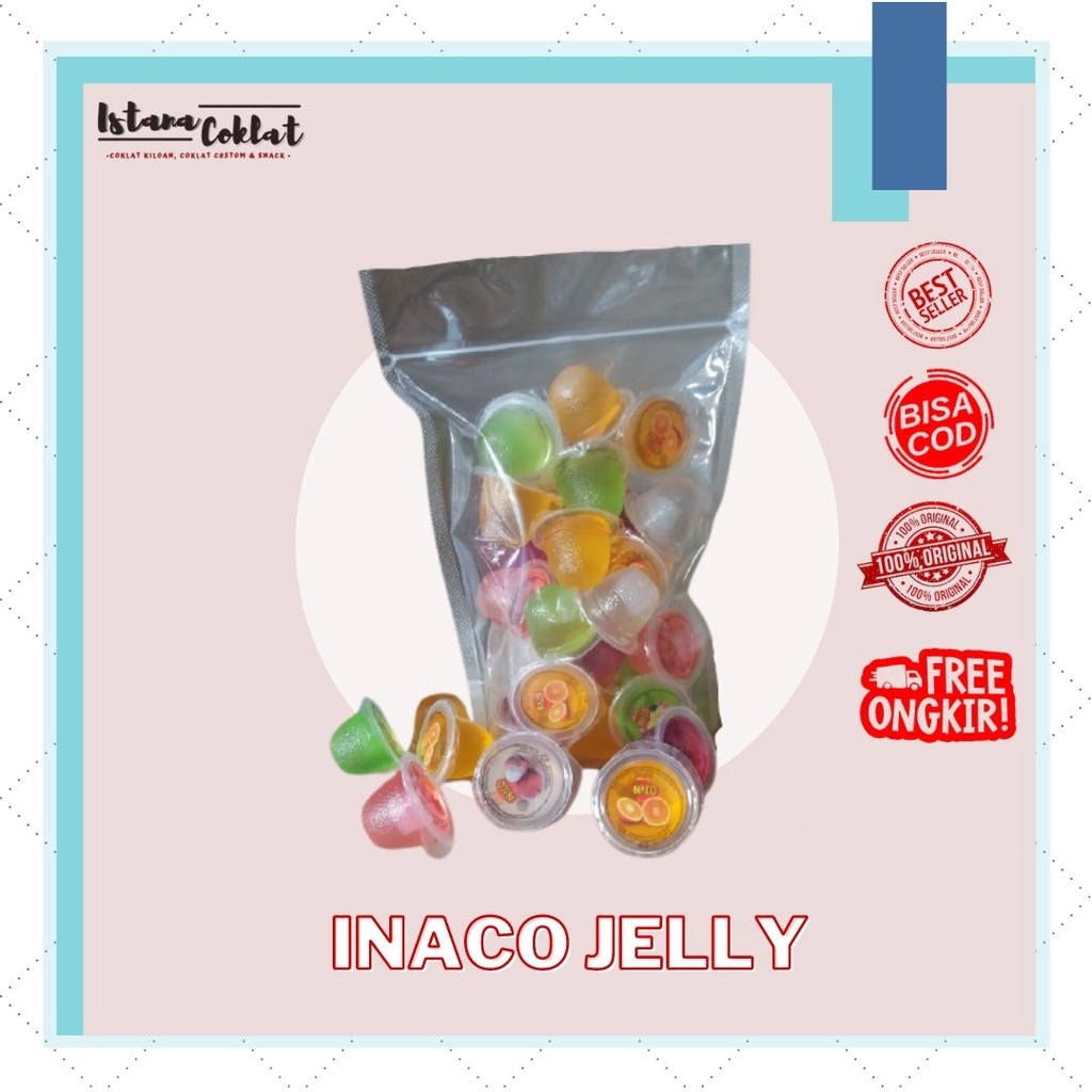 

Istanacoklat , Inaco Jelly Agar Agar Aneka Rasa Buah-buahann , Original, Free Ongkir