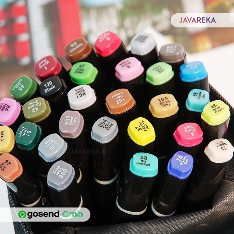 

Spidol Dua Sisi Touch Marker Alcohol Art Drawing 30 Warna