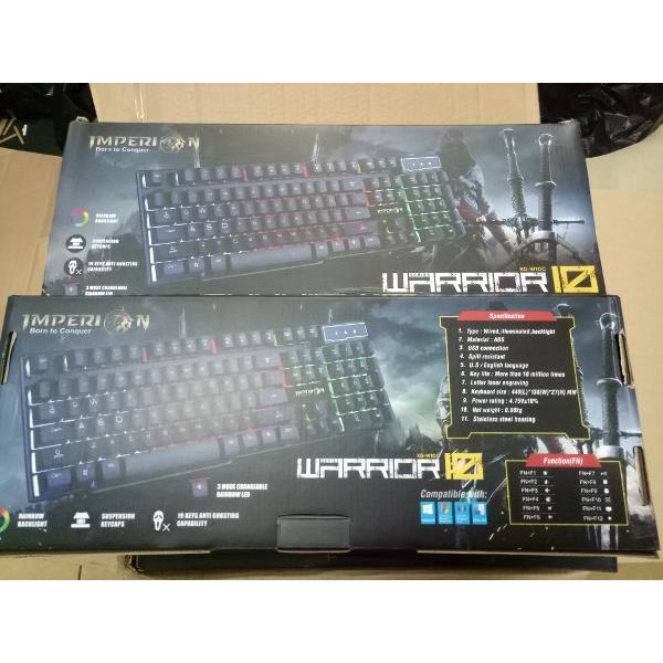 keyboard semi mechanical imperion warrior kg -w10c