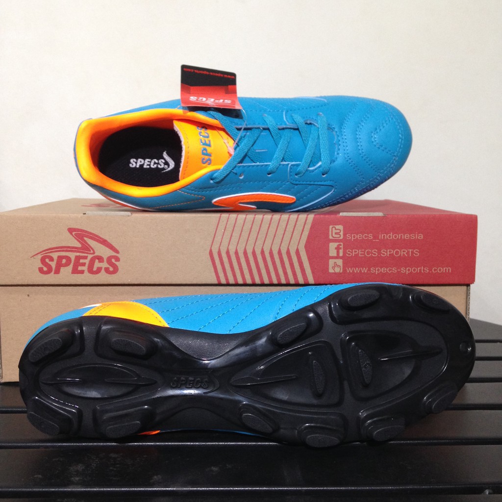Promo Terbaru Sepatu Bola Anak Specs Brave FG Junior Blue Orange 100584 Original BNIB