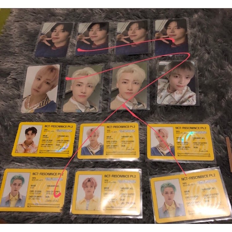 NCT2020 Resonance Pt 2 - Departure Ver Jungwoo Photocard Kun Renjun ID Card