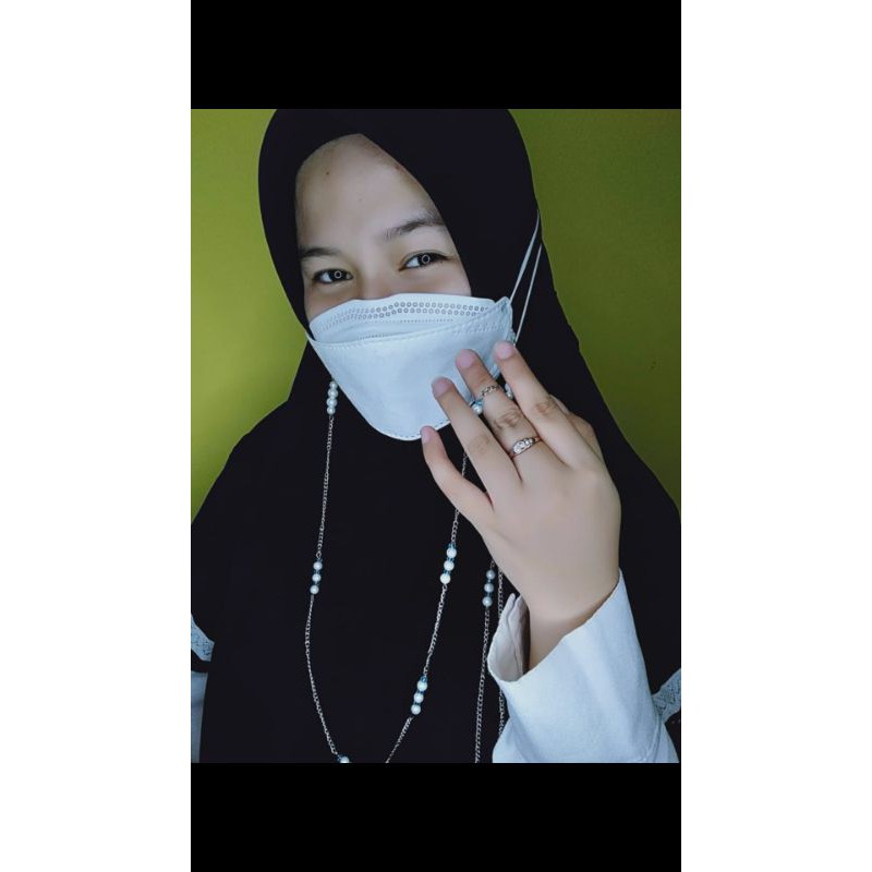 tali masker mutiara mix rantai XL