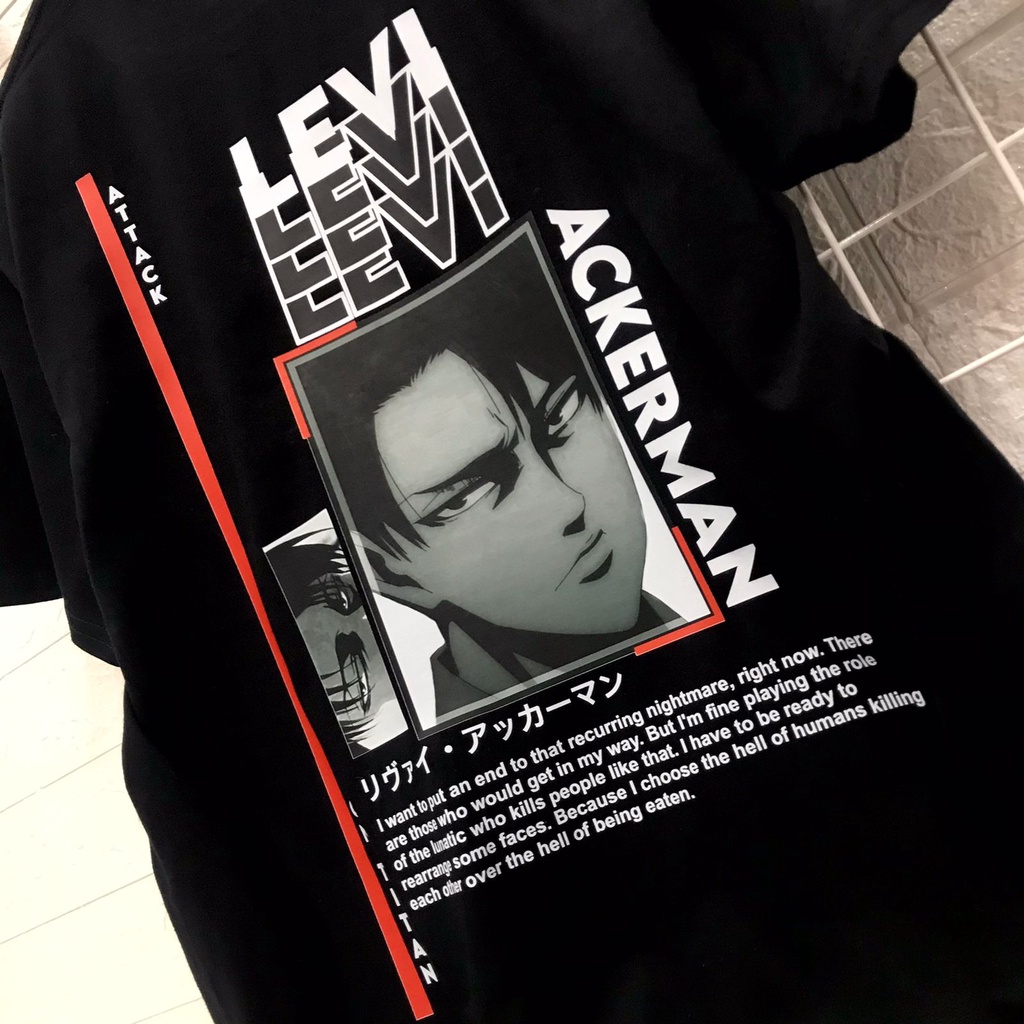 Tshirt Levi Scouting Legion Anime Manga Attack On Titan SNK Premium Unisex