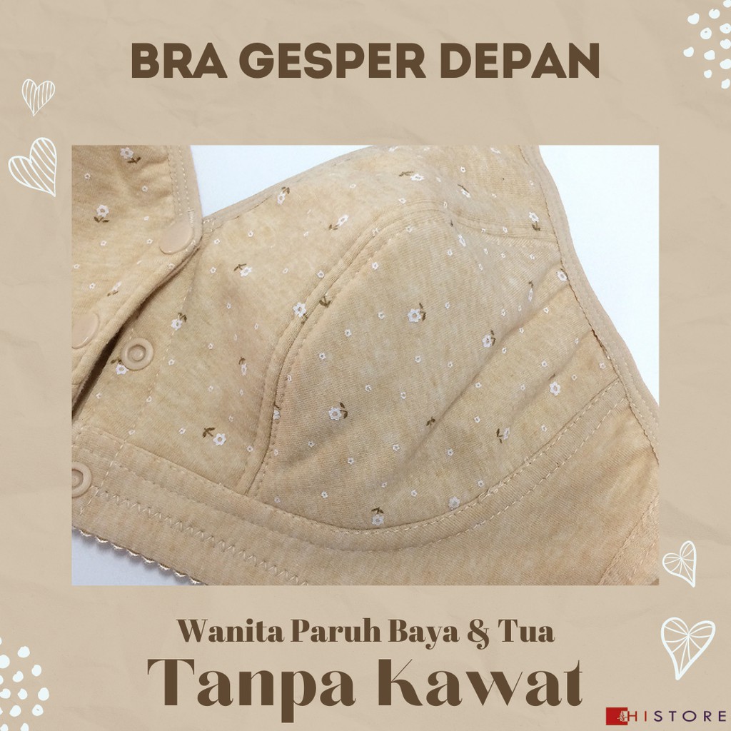 [HI] Bra Seamless Push Up Nirkabel Gesper Depan 170 Wanita Paruh Baya dan Tua