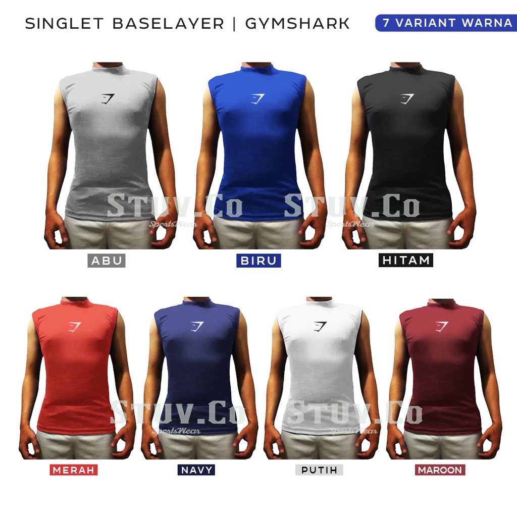 BASELAYER SLEEVELESS TANPA LENGAN OLAHRAGA GYM FITNESS LATIHAN FUTSAL SEPAKBOLA PRIA WANITA