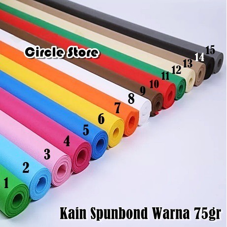 

Kain Spunbond Warna Warni / Bahan Tas Spunbond / Kain Furing 75gr