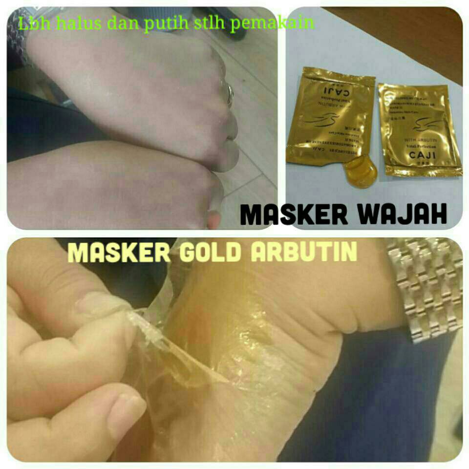 MASKER GOLD ARBUTIN CAJI/MASKER EMAS ARBUTIN/MASKER/PEEL OFF GOLD MASK