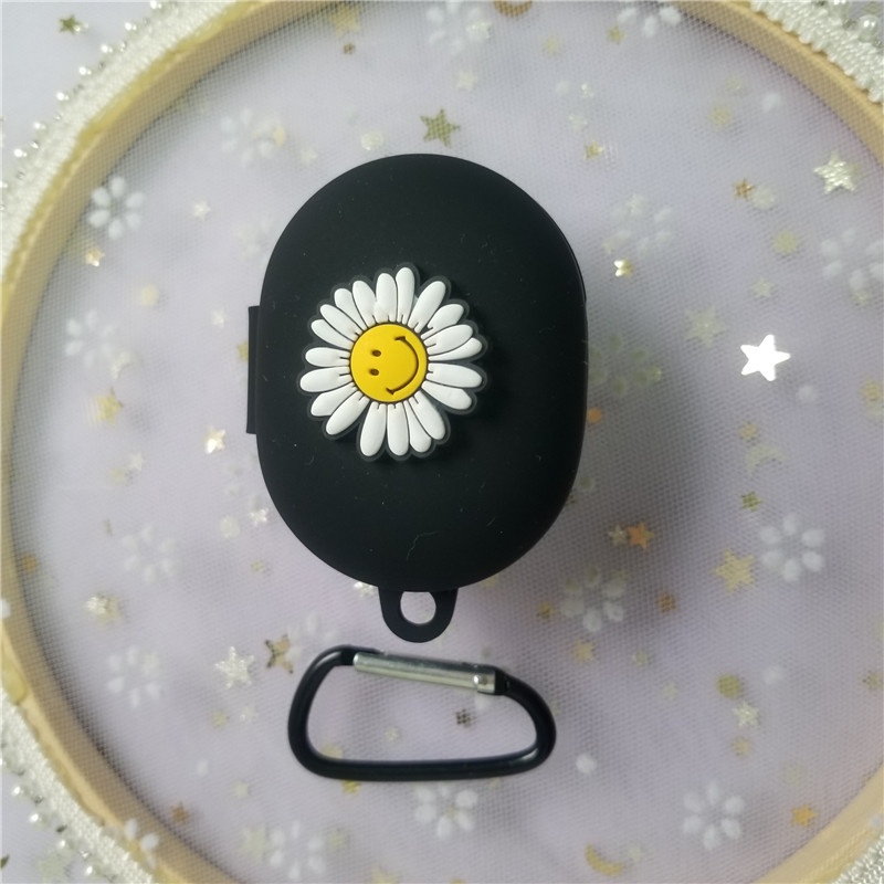 Casing Silikon Motif Kartun + Karabiner Untuk Earphone Wireless Bluetooth Haylou GT7